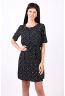 Rochie Only Amanda 2/4 Belt Wvn Black/Love Dots